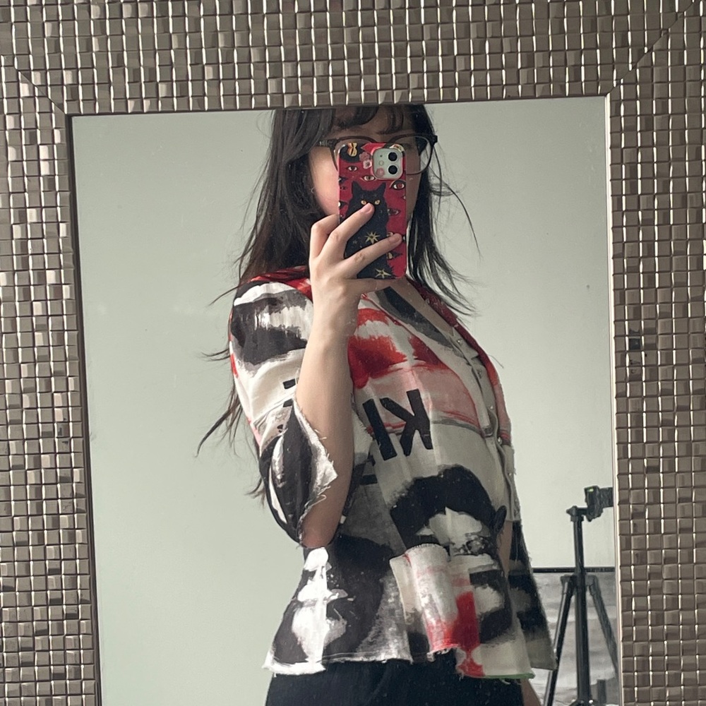 Paul Smith Linen Jacket With Bold Abstract Design View 3